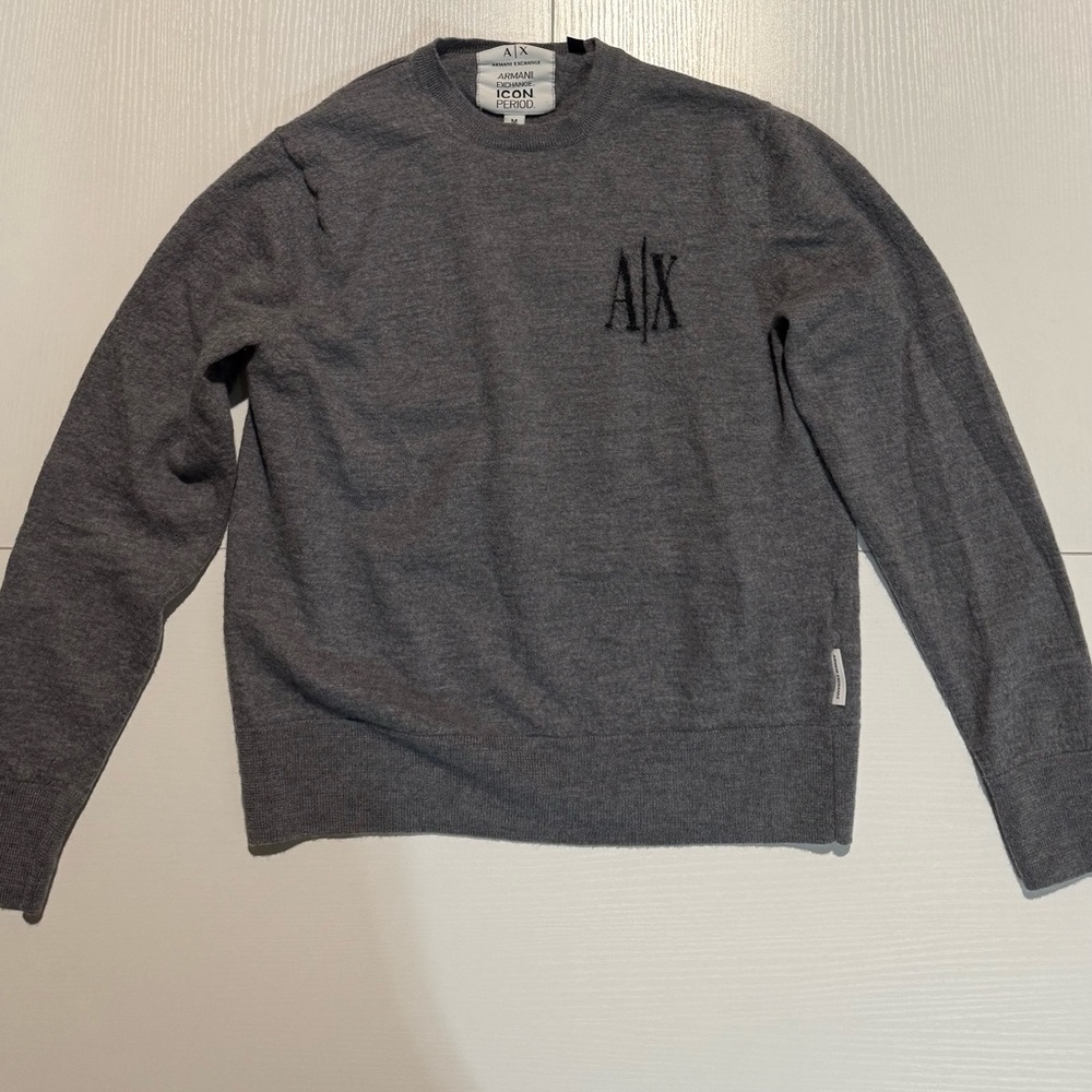 Armani Exchange Charcoal Crewneck Sweater